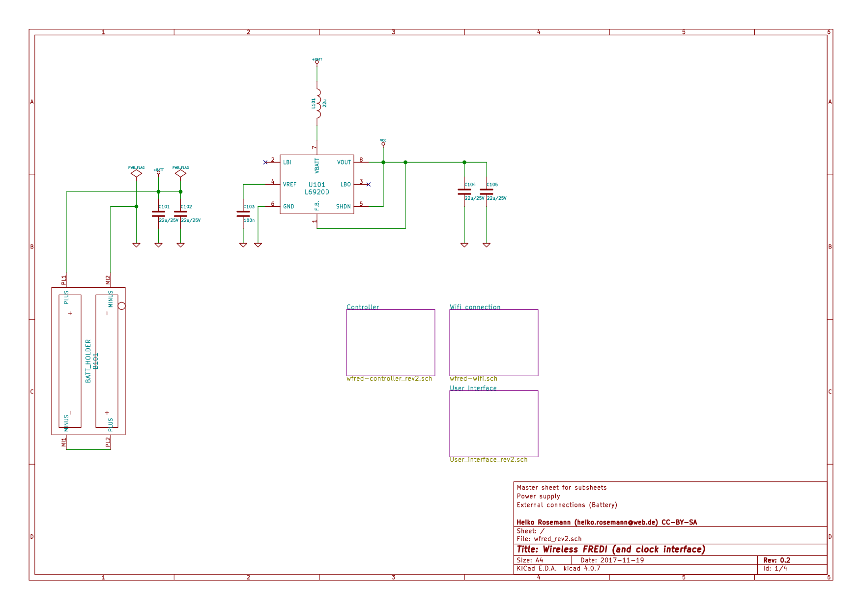 Schematic page 1 for AA battery prototype